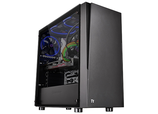 Gabinete Gamer Thermaltake, Versa J21 TG, MID Tower, Vidro Temp. 1